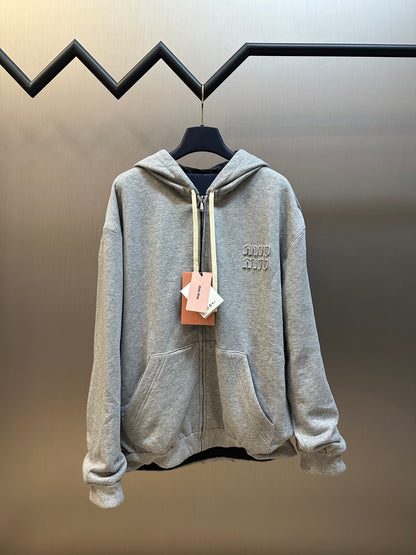 체인2호 / 미우미우 남성 여성 양면 후드 자켓