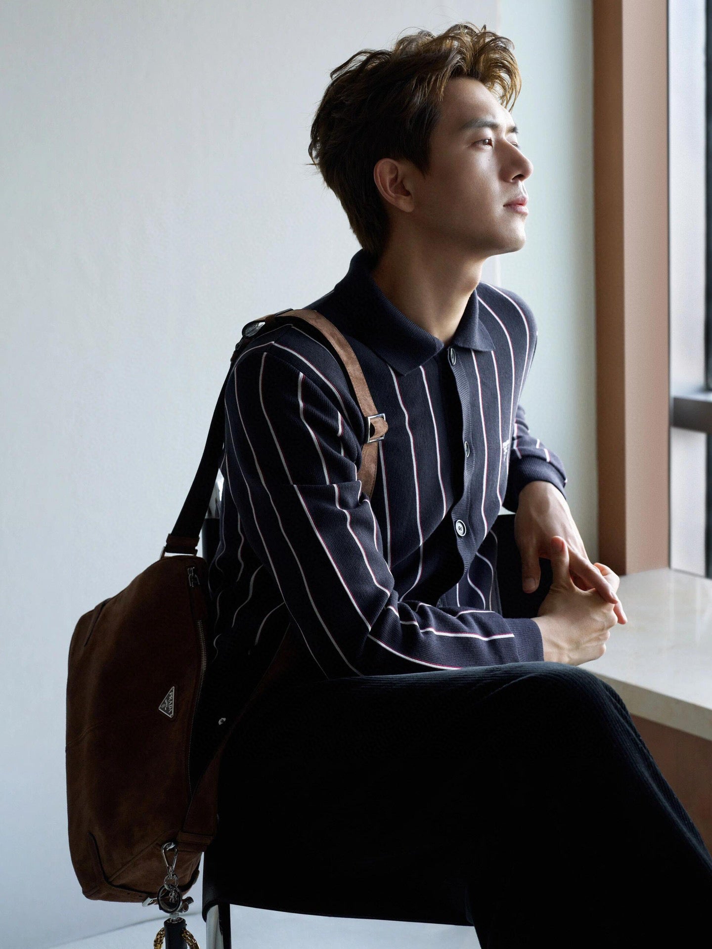 체인2호 / 프라다 남성 스트라이프 니트 자켓