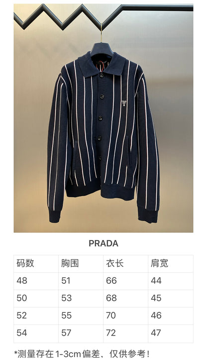 체인2호 / 프라다 남성 스트라이프 니트 자켓