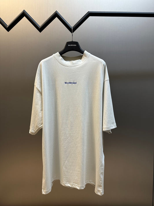 체인2호 / 발렌시아가 남성 블루 자수 반팔 티셔츠