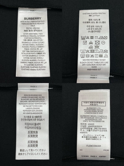 R공장 / 버버리 남성 면 반팔 티셔츠