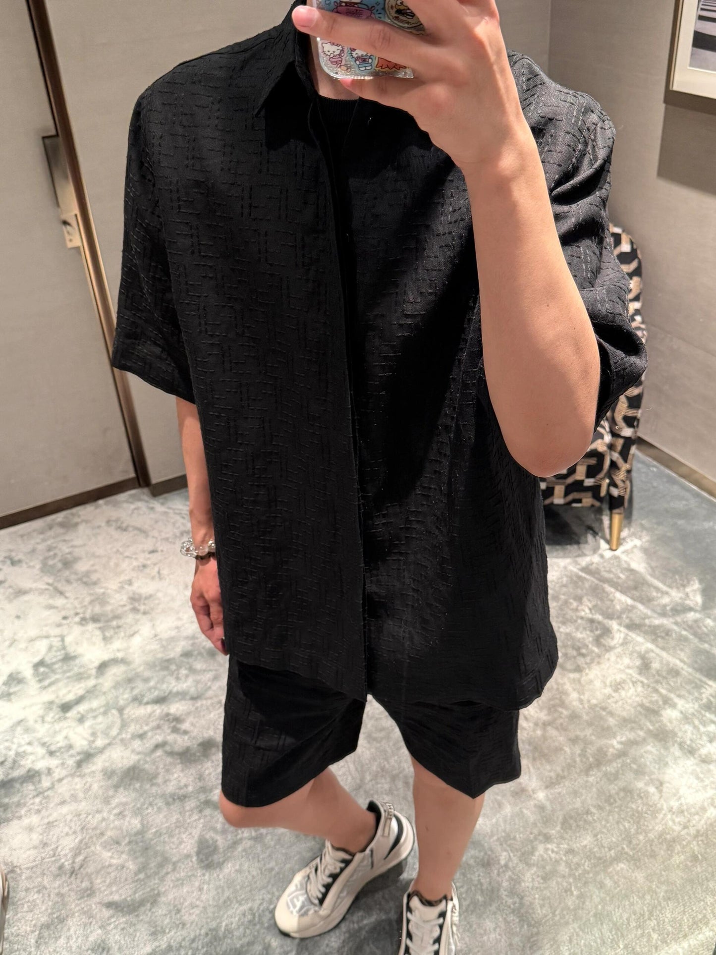 R공장 / 펜디 남성 리넨 반팔 셔츠