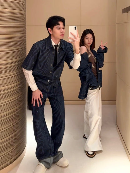 R공장 / 루이비통 남성 데님 반팔 셔츠