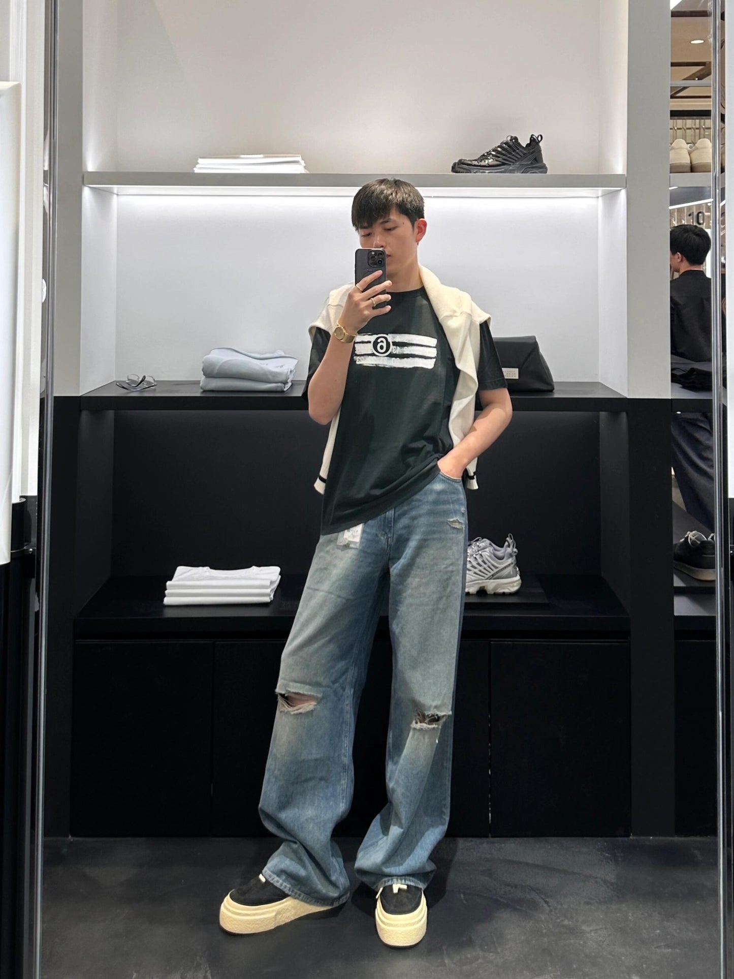 R공장 / 메종마르지엘라 남성 반팔 티셔츠