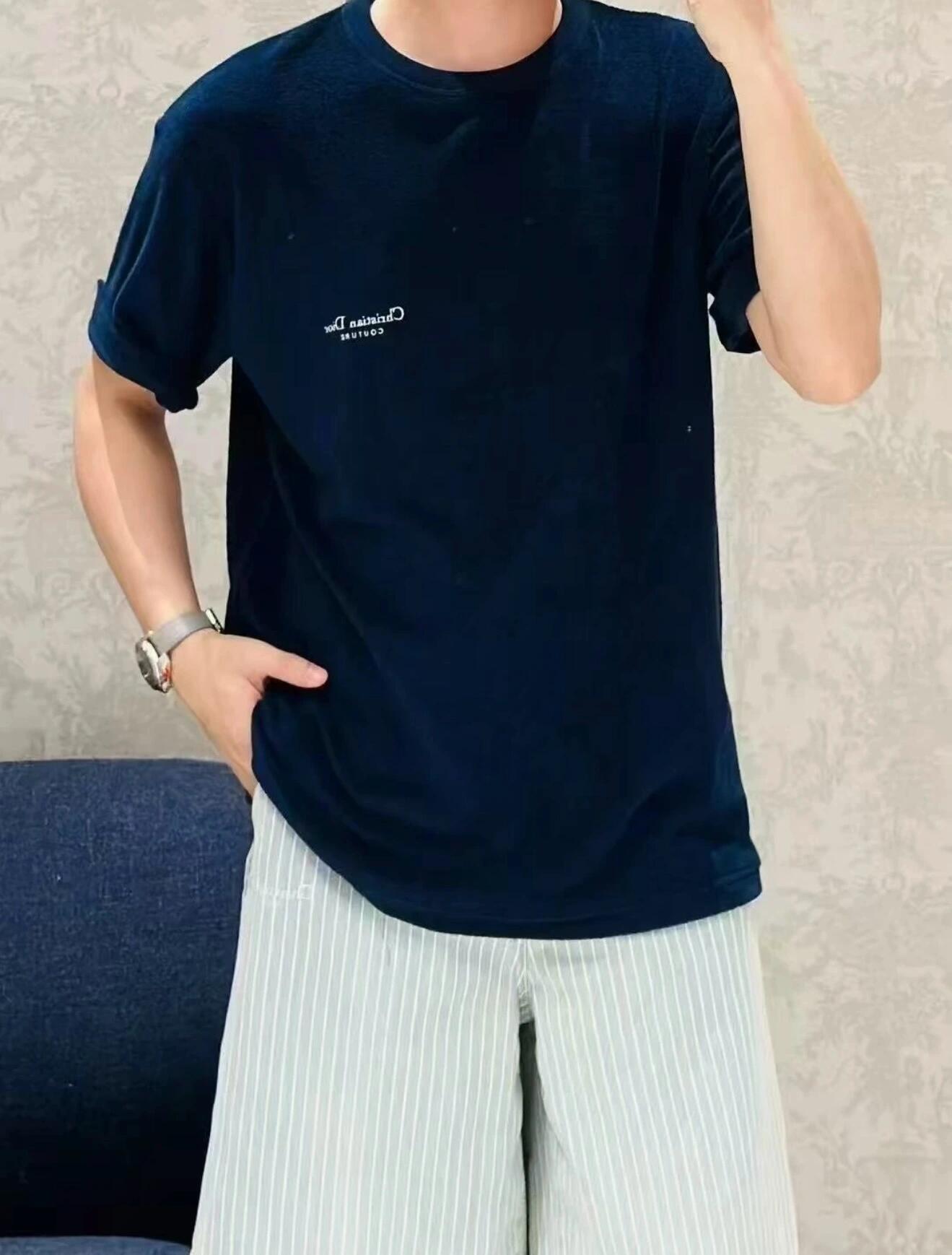 R공장 / 디올 남성 루즈핏 반팔 티셔츠