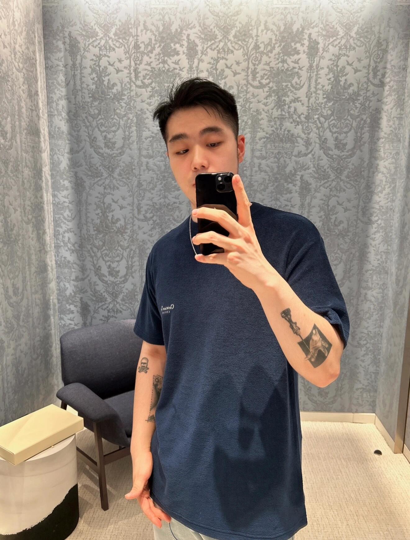 R공장 / 디올 남성 루즈핏 반팔 티셔츠
