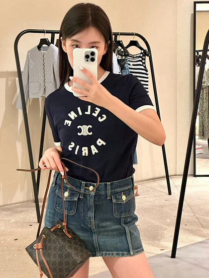 R공장 / 셀린느 여성 반팔 티셔츠