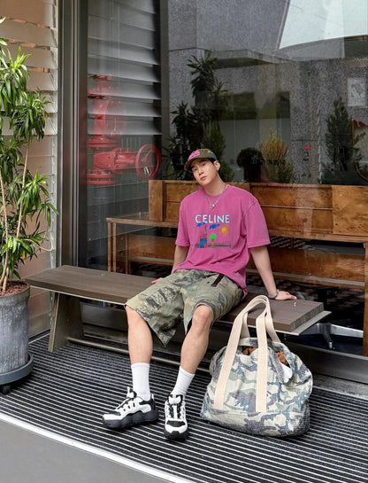 R공장 / 셀린느 남성 루즈핏 반팔 티셔츠