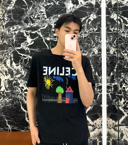 R공장 / 셀린느 남성 루즈핏 반팔 티셔츠