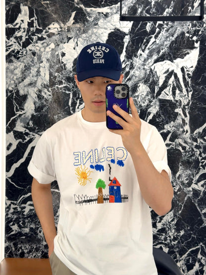 R공장 / 셀린느 남성 루즈핏 반팔 티셔츠