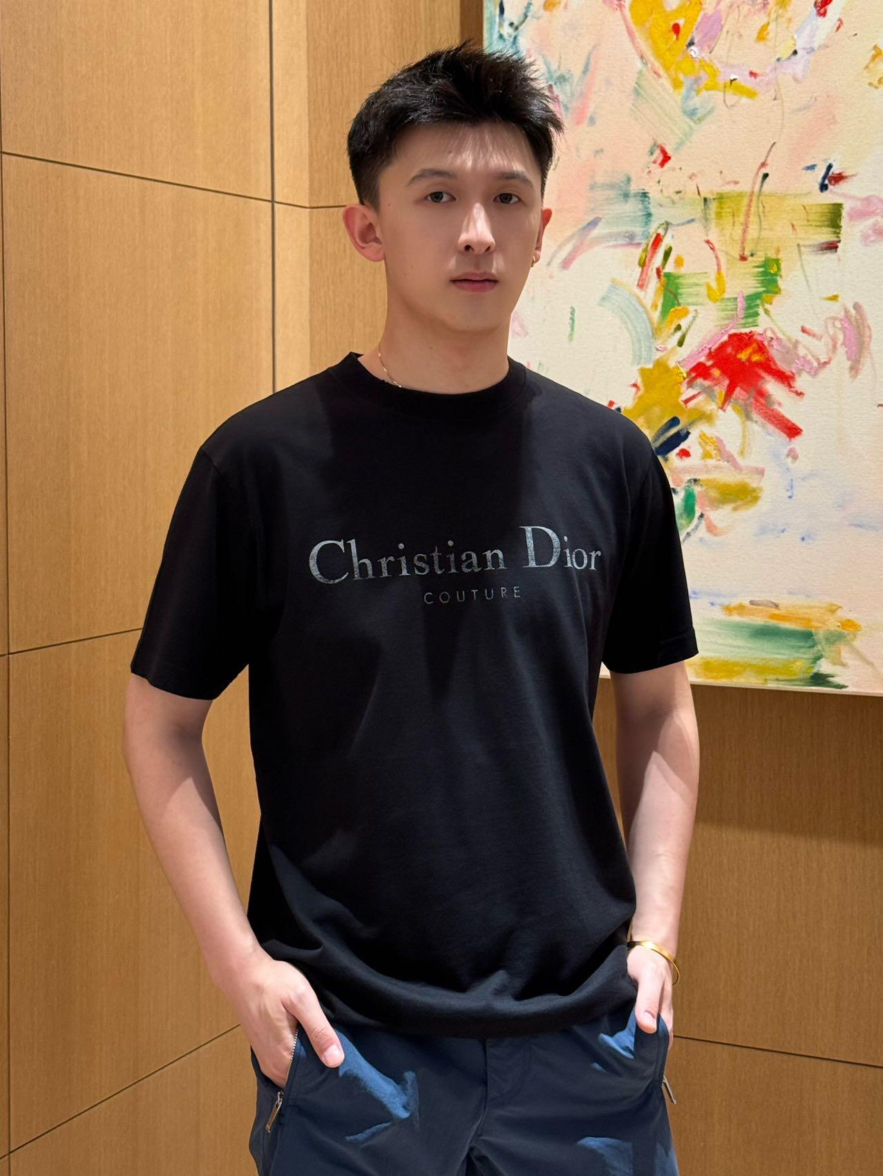 R공장 / 디올 남성 루즈핏 반팔 티셔츠