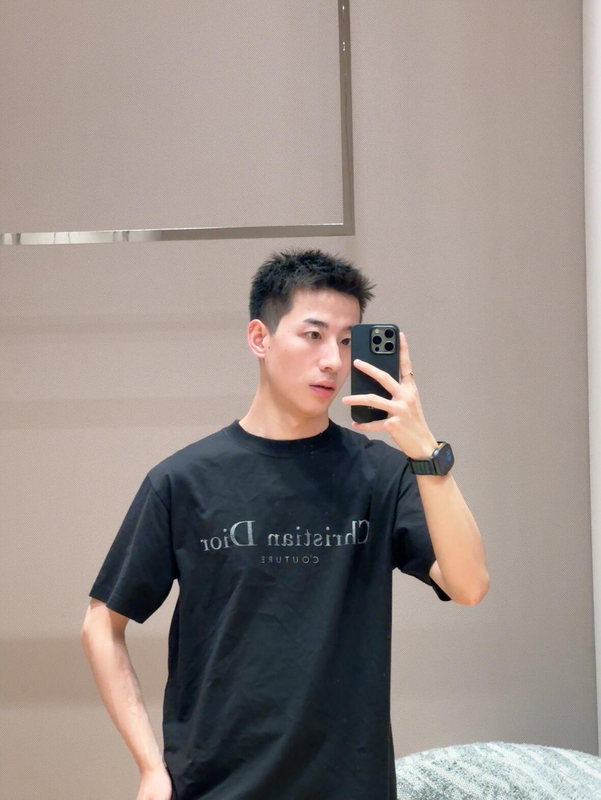 R공장 / 디올 남성 루즈핏 반팔 티셔츠