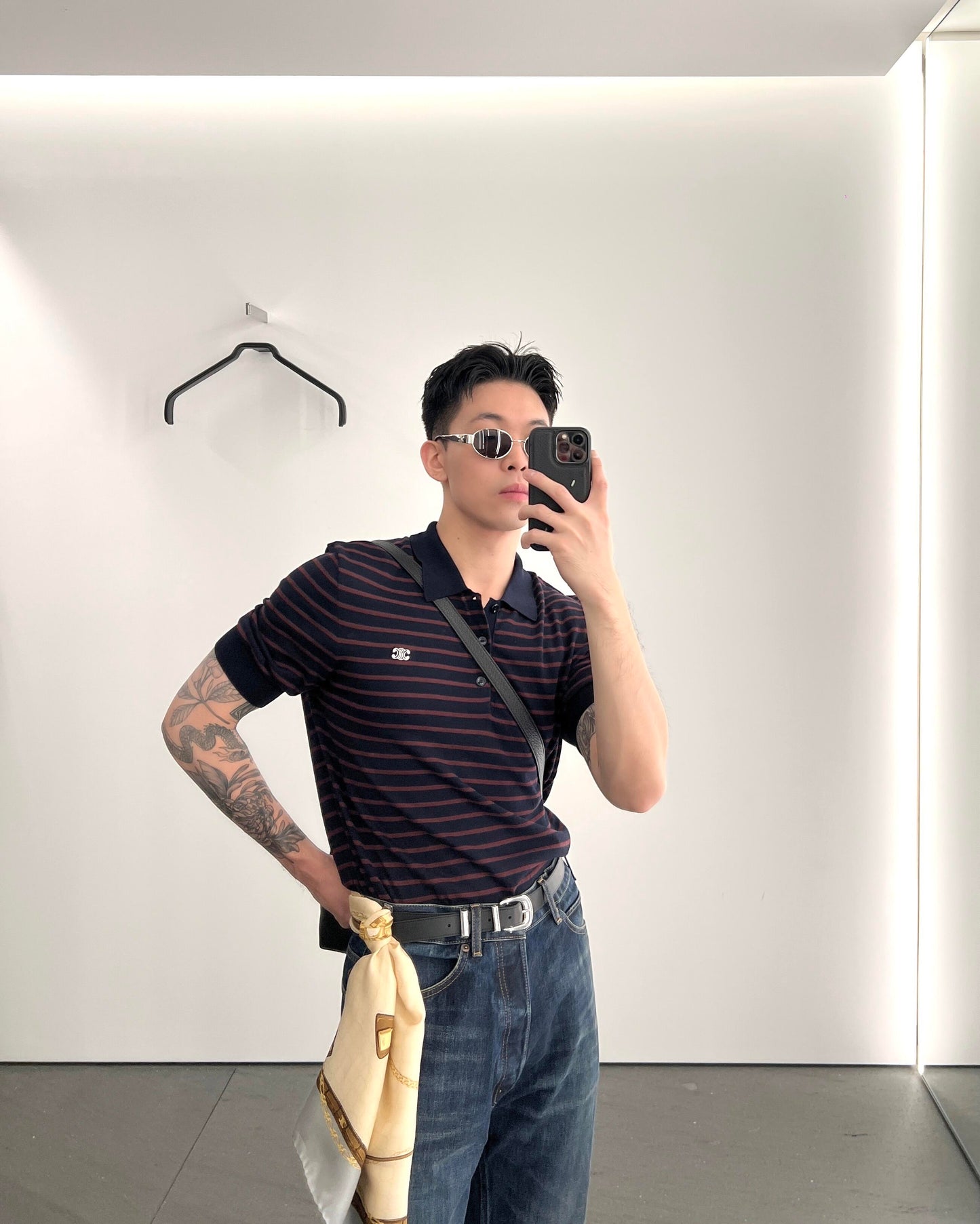 R공장 / 셀린느 남성 폴로넥 반팔 셔츠