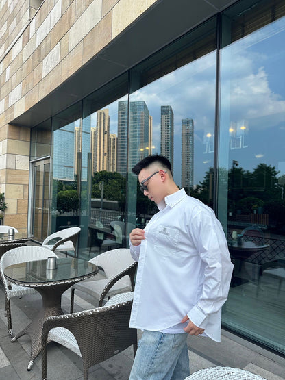 GTR / 발렌시아가 남성 여성 BB 자수 셔츠