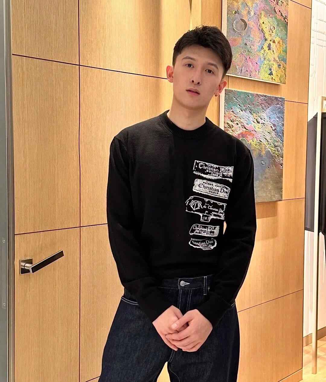 GTR / 디올 남성 여성 자수 로고 울 니트