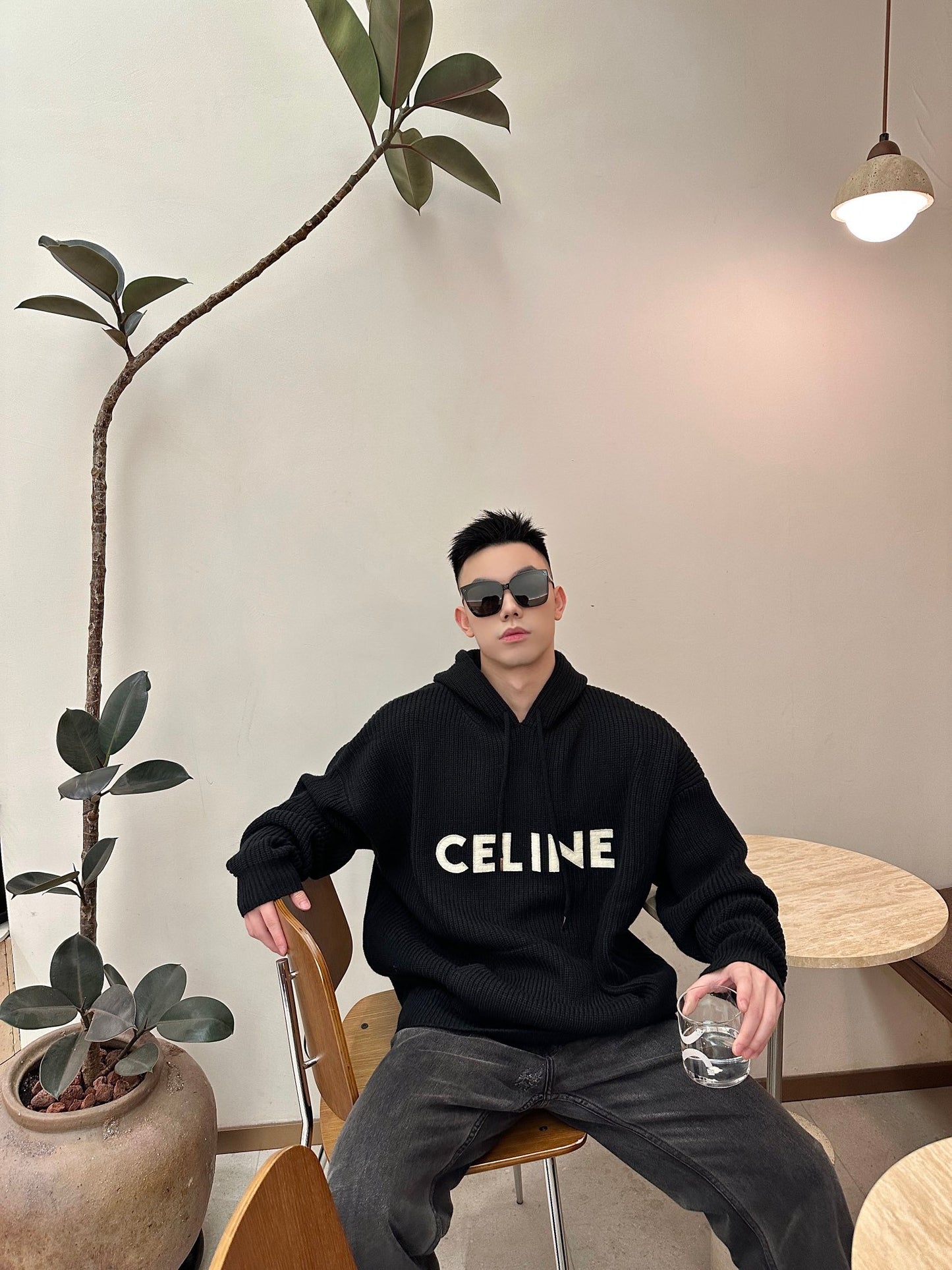 GTR / 셀린느 남성 여성 후드 풀오버 스웨터 니트