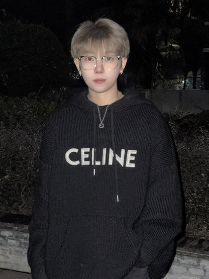 GTR / 셀린느 남성 여성 후드 풀오버 스웨터 니트