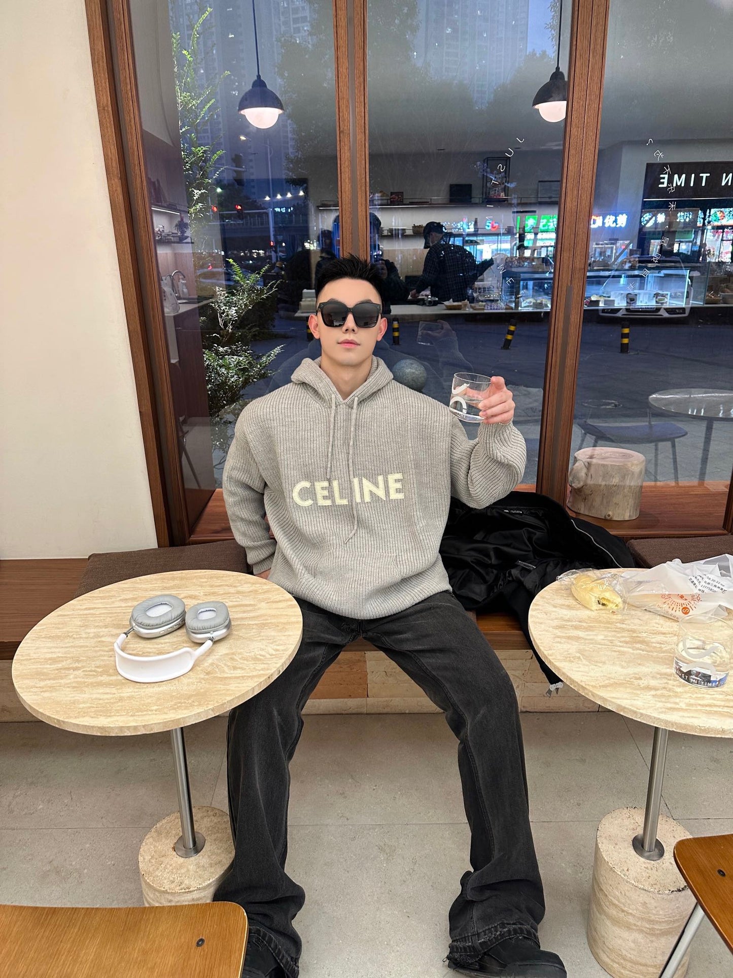 GTR / 셀린느 남성 여성 후드 풀오버 스웨터 니트