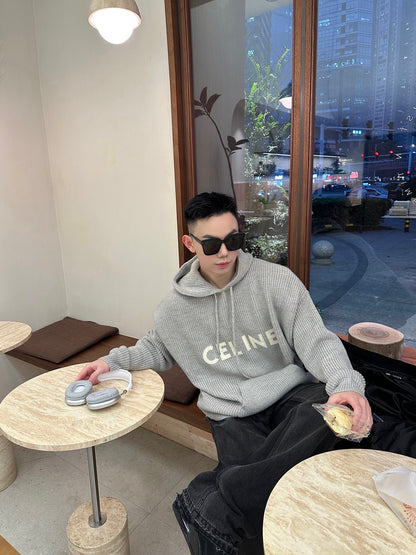 GTR / 셀린느 남성 여성 후드 풀오버 스웨터 니트
