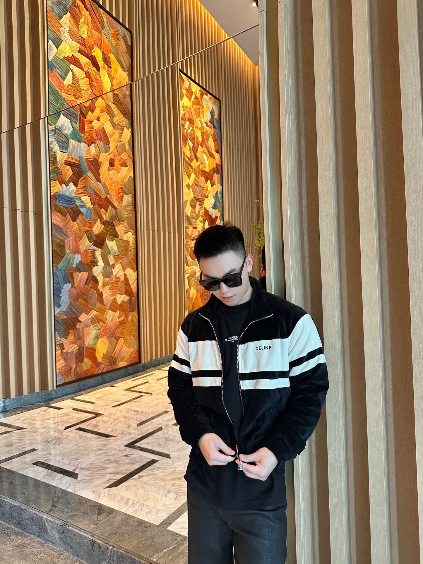 GTR / 셀린느 남성 자수 벨벳 재킷