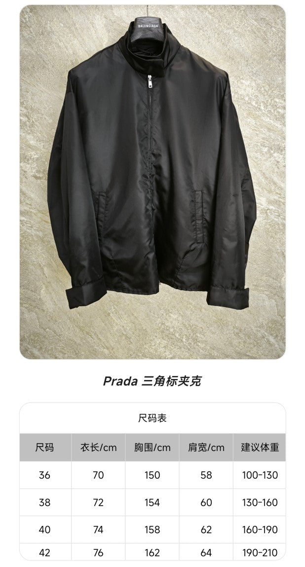 GTR / 프라다 남성 삼각 로고 집업 점퍼