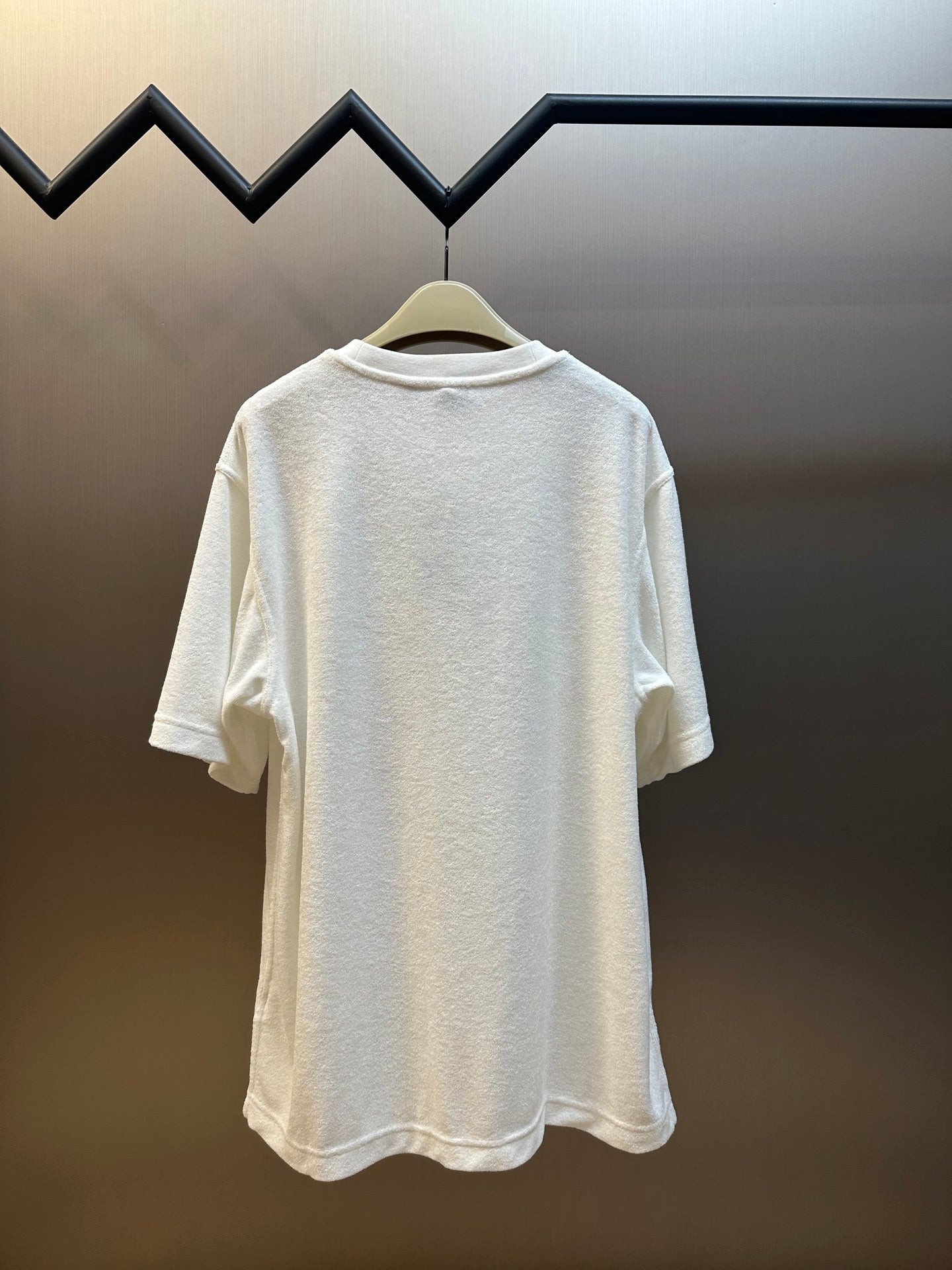 체인2호 / 발렌시아가 남성 여성 레드 와플 프린트 테리 반팔