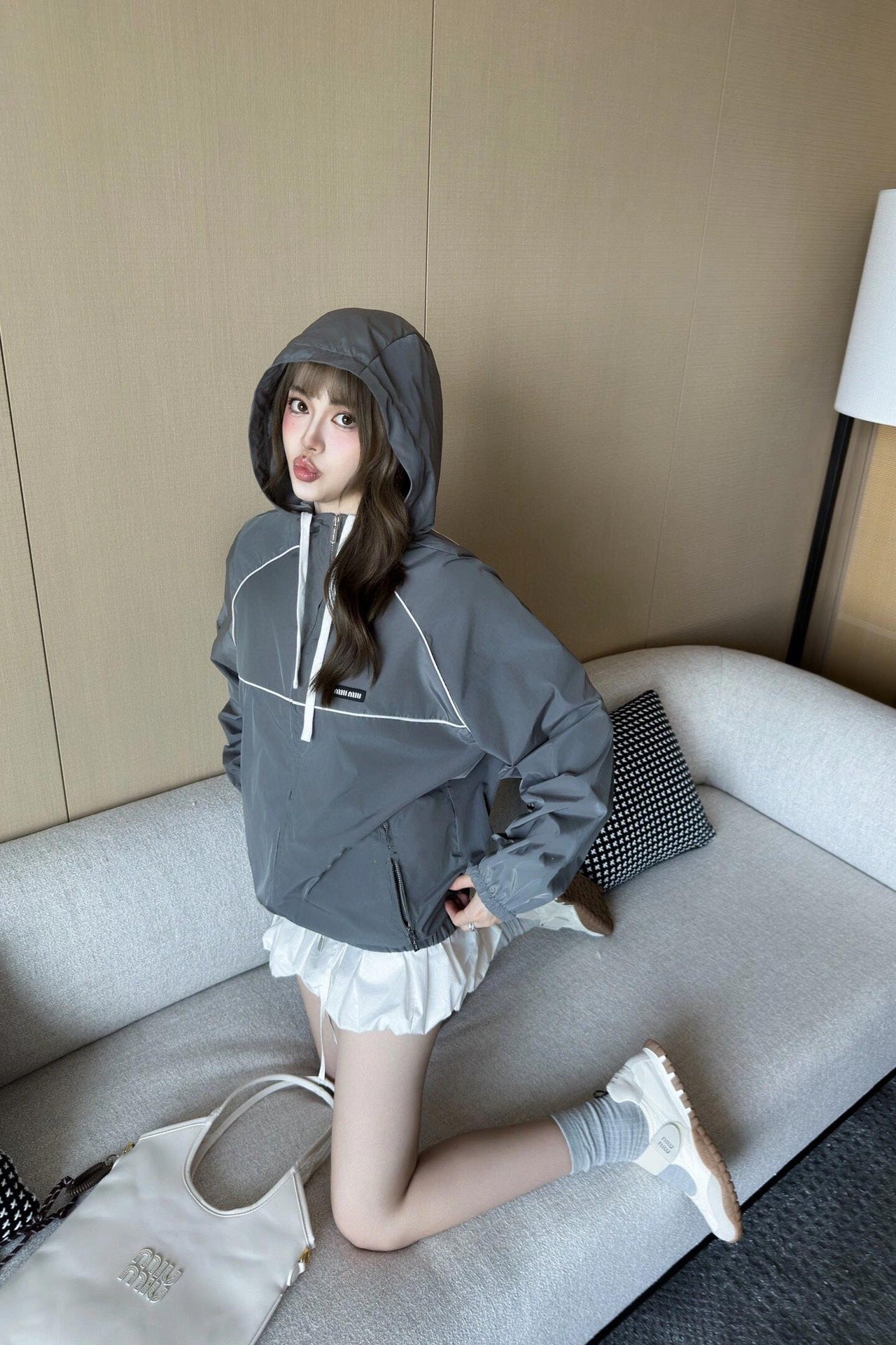 GTR / 미우미우 남성 여성 후드 자켓
