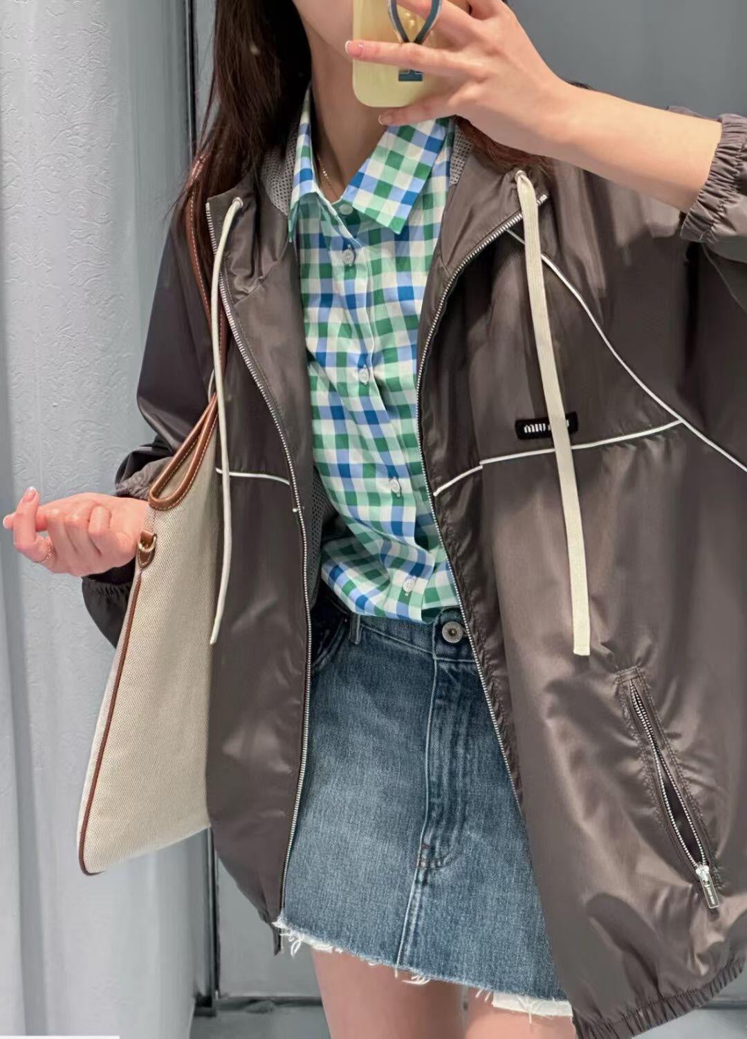 GTR / 미우미우 남성 여성 후드 자켓