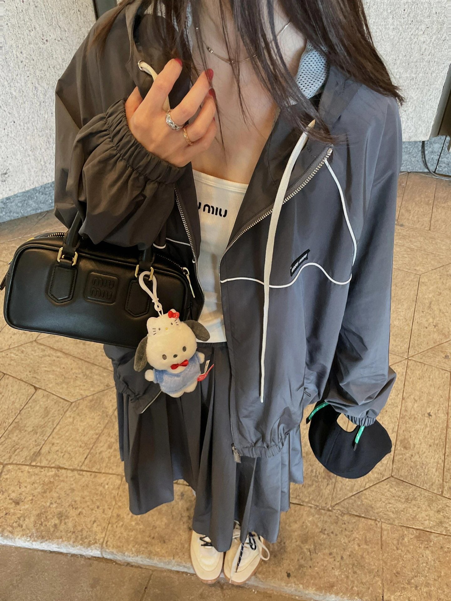 GTR / 미우미우 남성 여성 후드 자켓