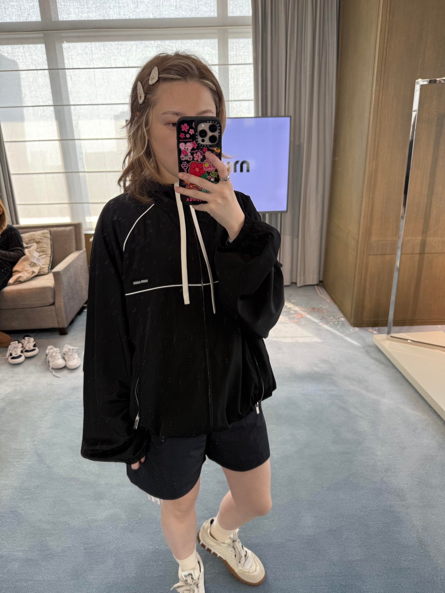 GTR / 미우미우 남성 여성 후드 자켓