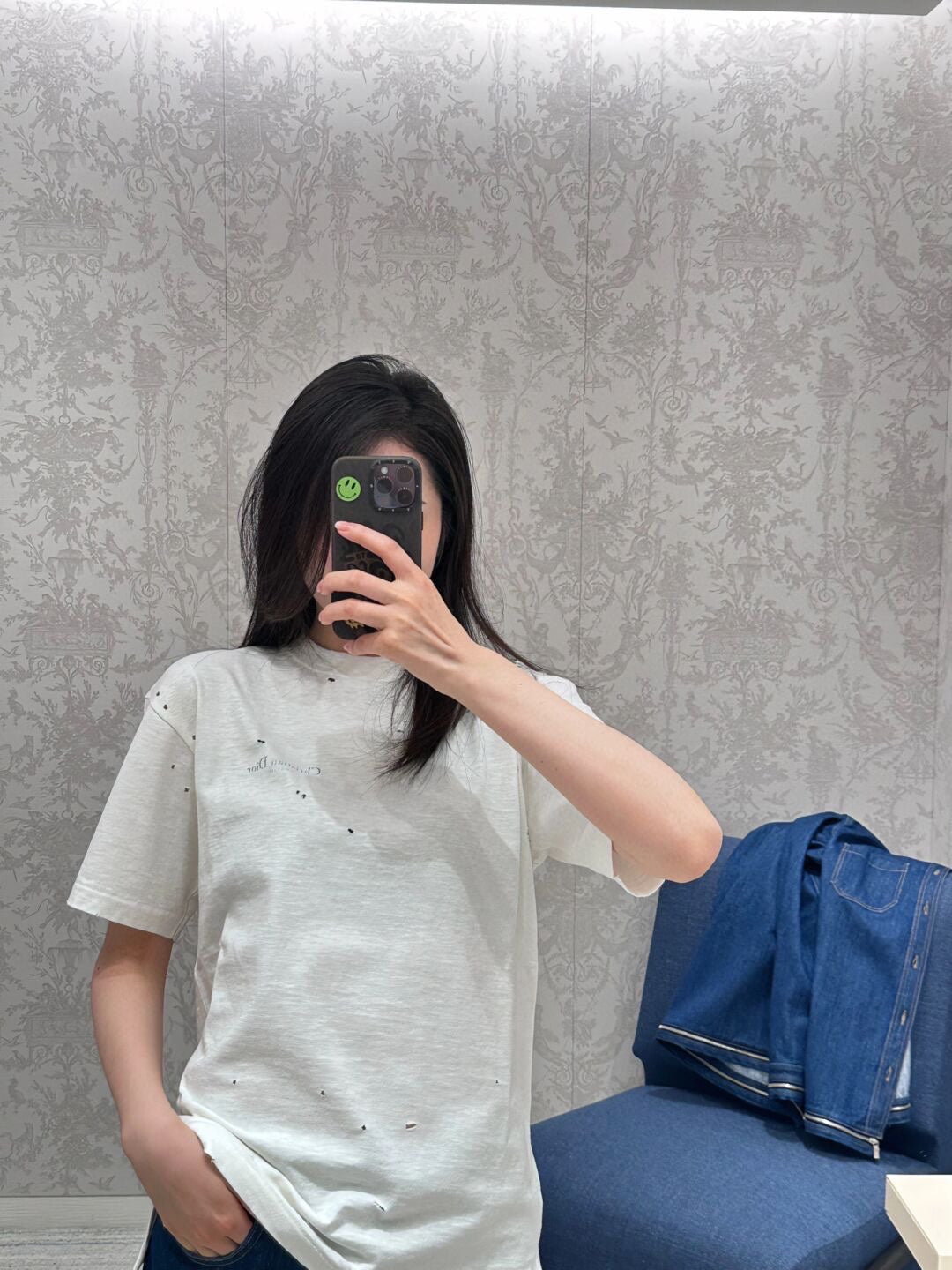 체인2호 / 디올 남성 여성 프린팅 반팔