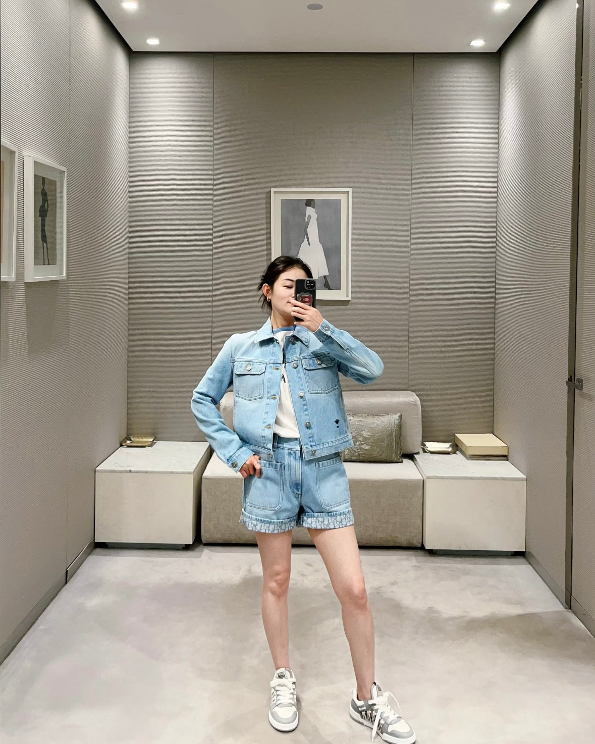 체인2호 / 디올 여성 데님 반바지