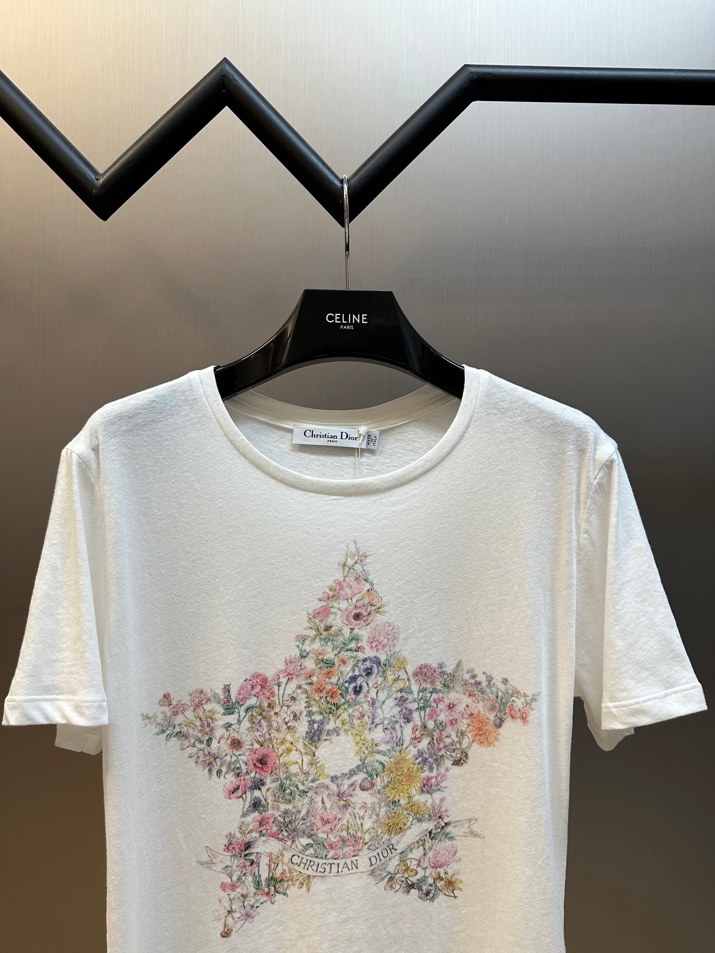 체인2호 / 디올 여성 별 플라워 프린트 반팔 티셔츠
