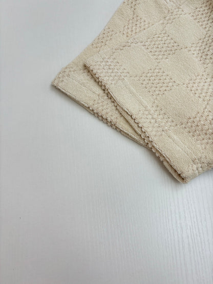 체인2호 / 루이비통 남성 여성 체크 라운드 반팔 티셔츠