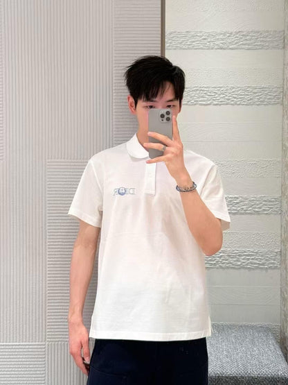 BVG / 디올 남성 여성 폴로넥 반팔 셔츠