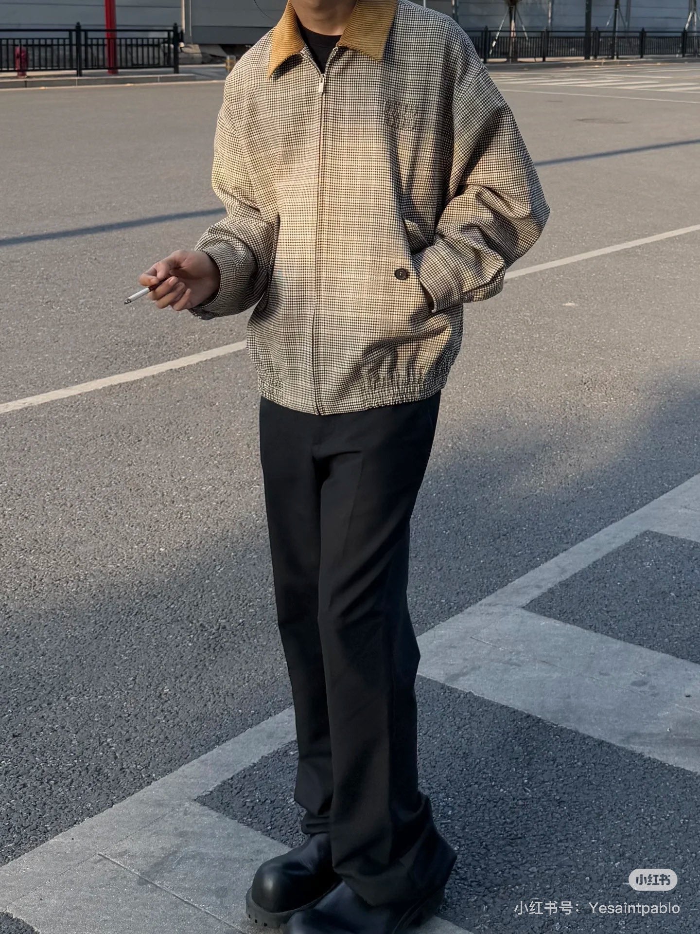 체인2호 / 미우미우 남성 여성 체크 재킷