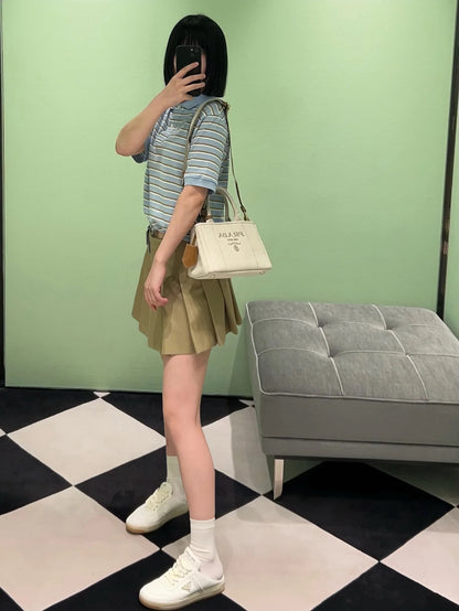 티모 공장 / 프라다 여성 스트라이프 반팔 셔츠