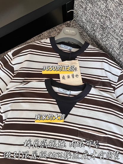 티모 공장 / 프라다 여성 스트라이프 반팔 티셔츠