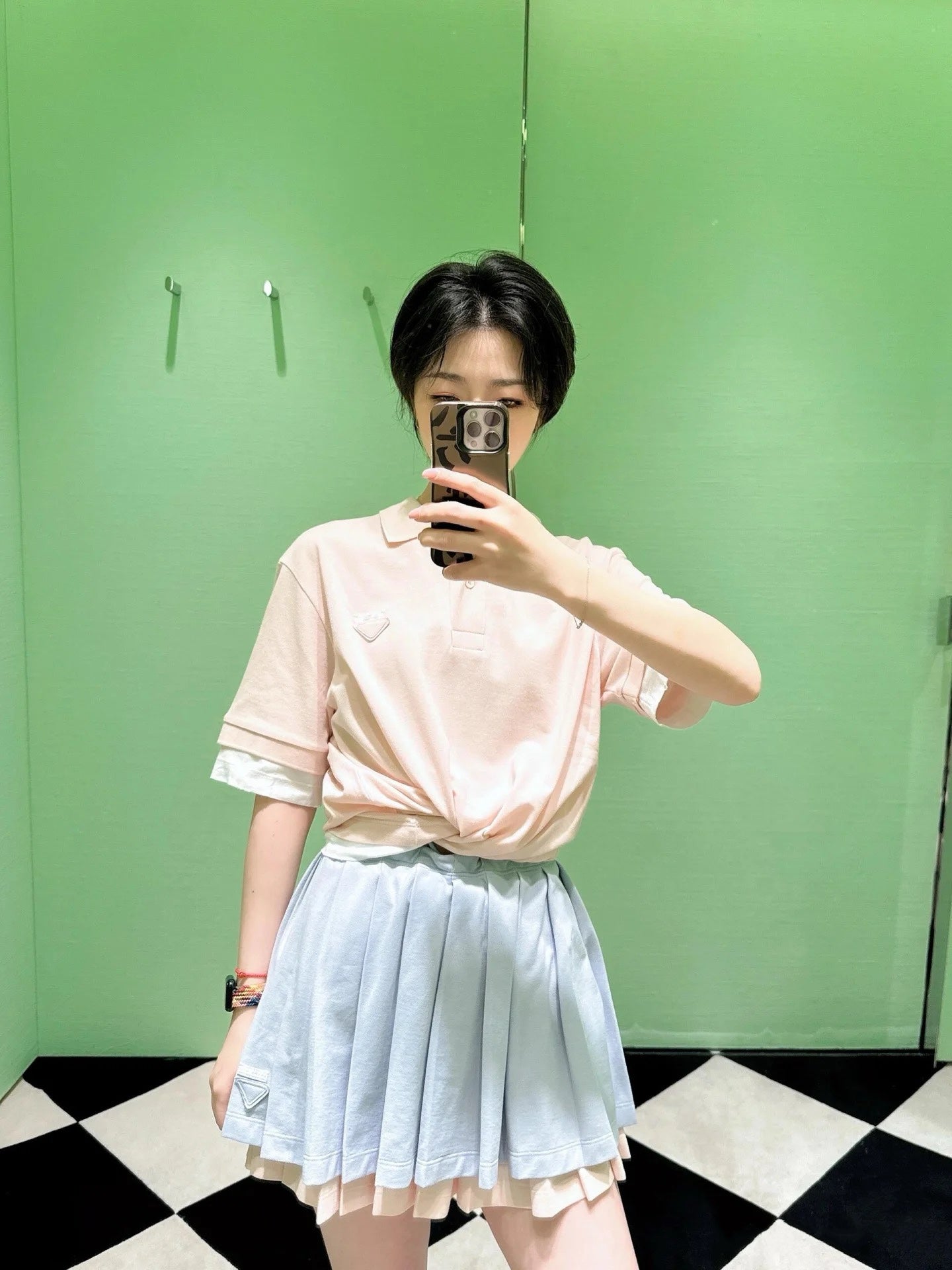 티모 공장 / 프라다 여성 폴로넥 반팔 셔츠