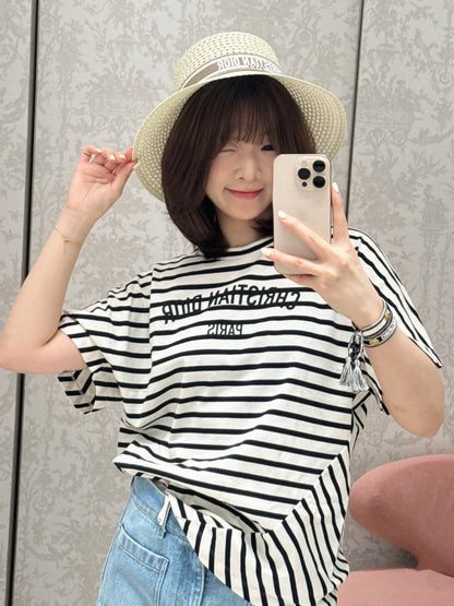 티모 공장 / 디올 여성 스트라이프 반팔 티셔츠