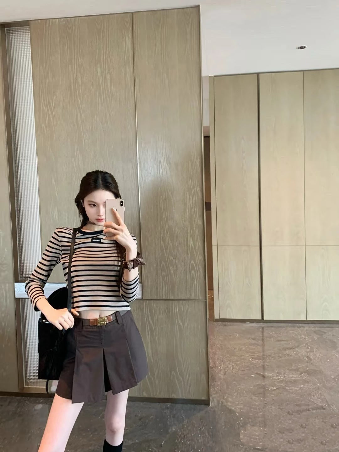 티모 공장 / 미우미우 여성 스트라이프 긴팔 티셔츠