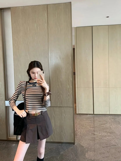 티모 공장 / 미우미우 여성 스트라이프 긴팔 티셔츠