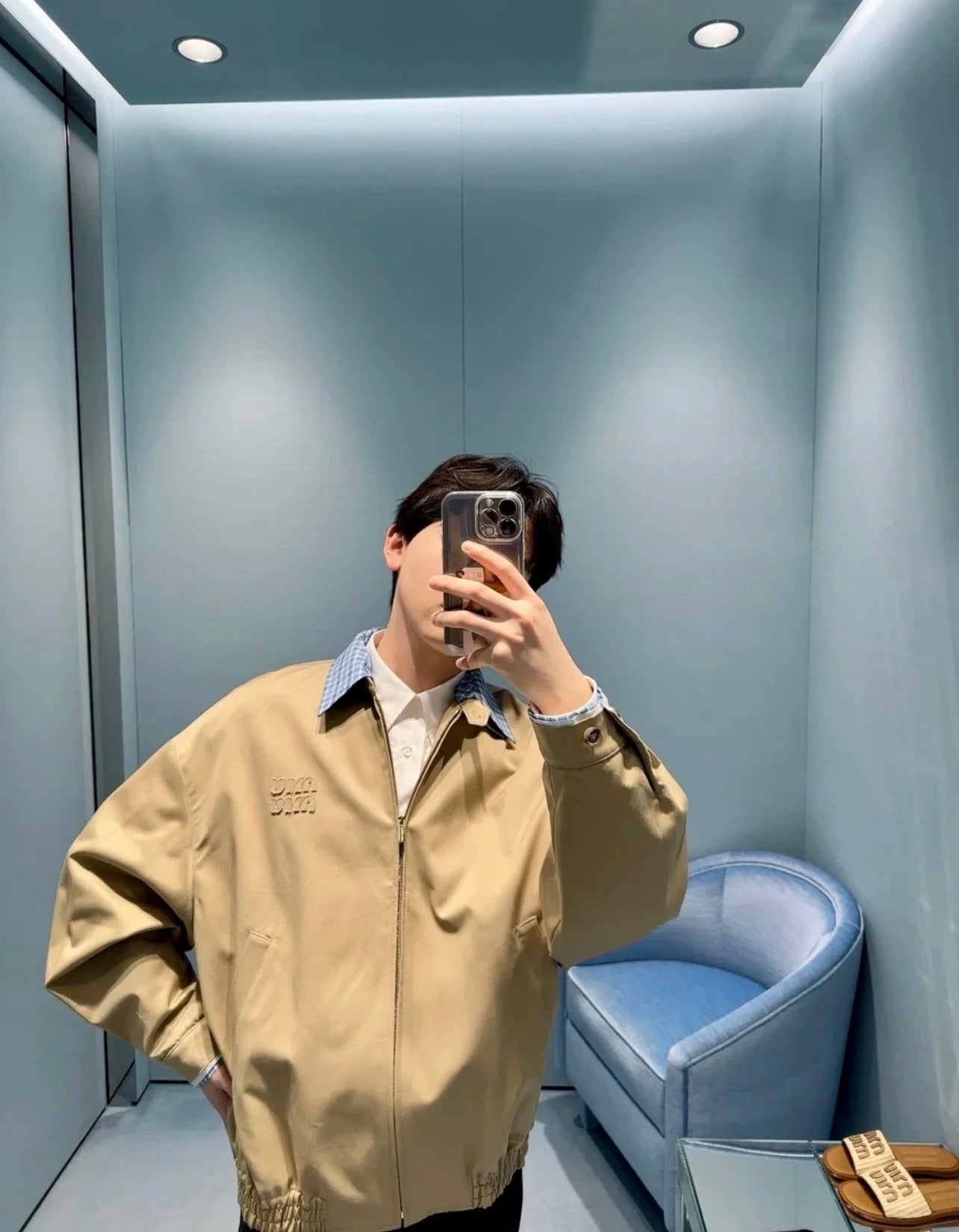 GTR / 미우미우 남성 여성 페이크 투피스 재킷