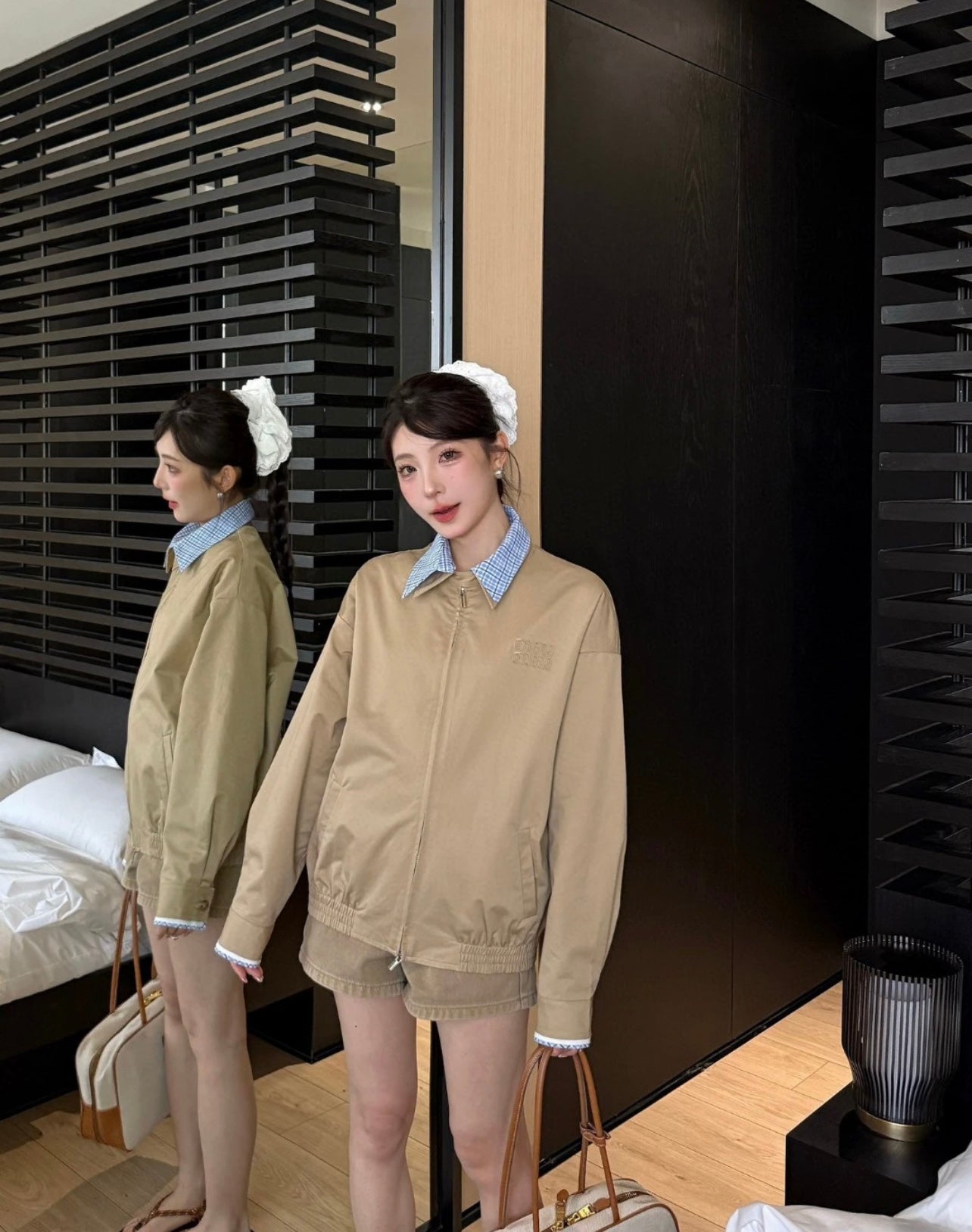 GTR / 미우미우 남성 여성 페이크 투피스 재킷