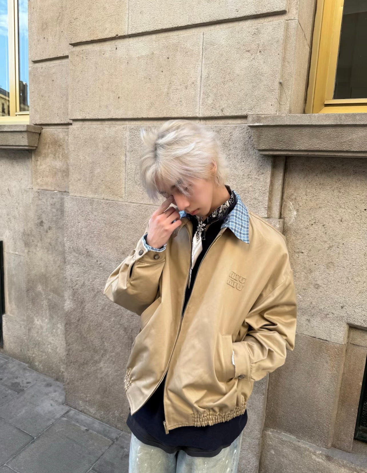 GTR / 미우미우 남성 여성 페이크 투피스 재킷