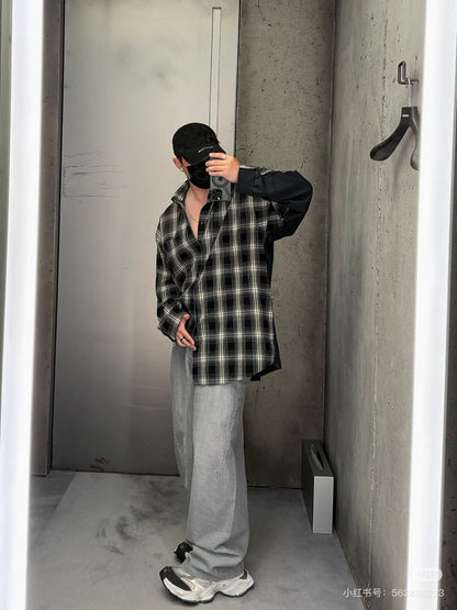 GTR / 발렌시아가 남성 체크 셔츠