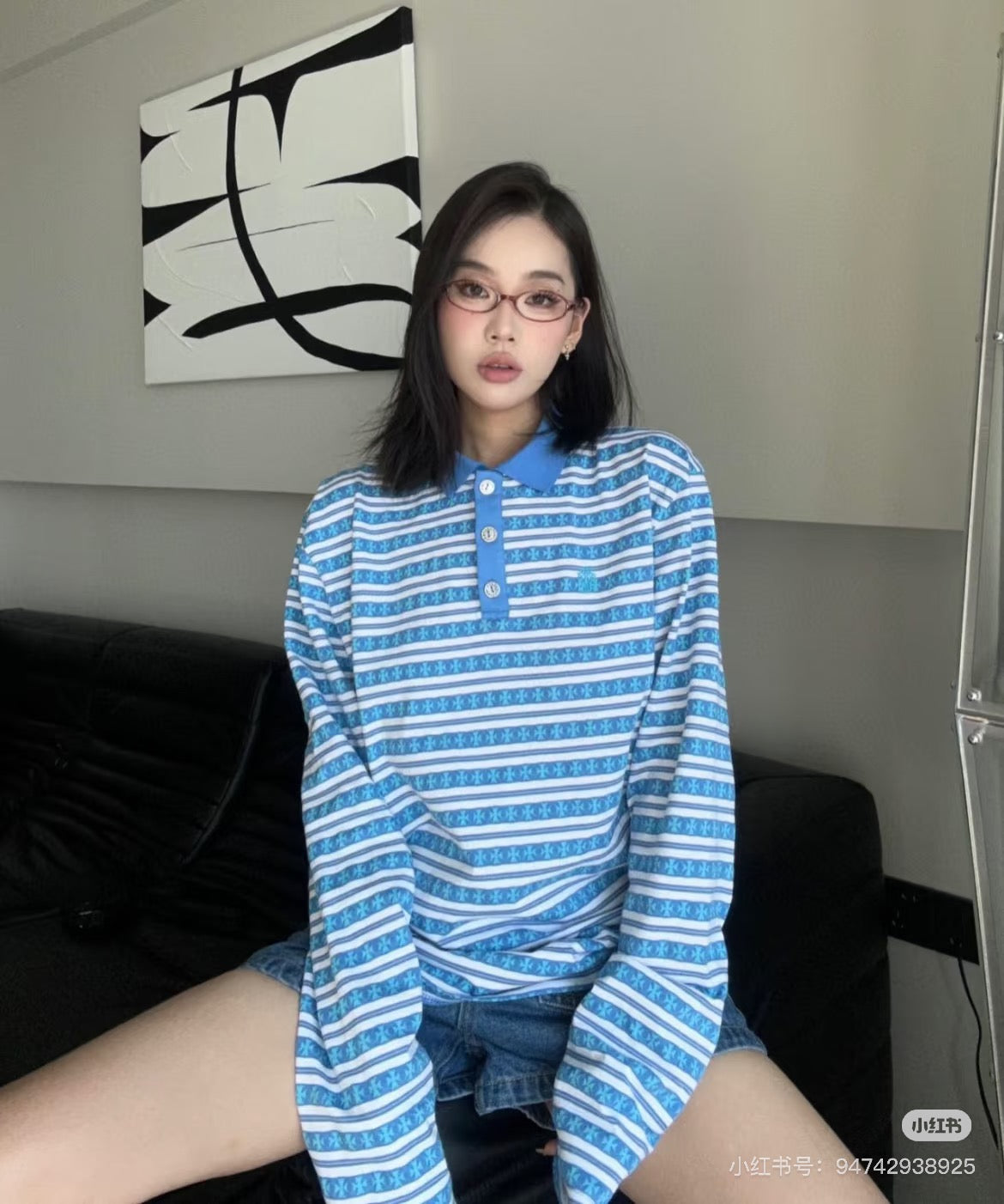 GTR / 크롬하츠 여성 스트라이프 긴팔