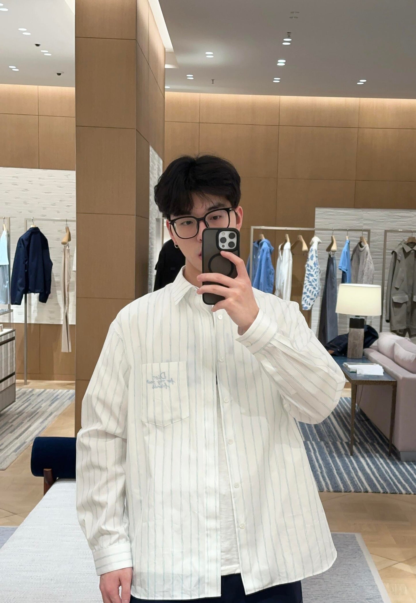 R공장 / 디올 남성 자수 셔츠