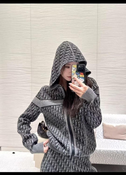 R공장 / 디올 여성 지퍼 니트