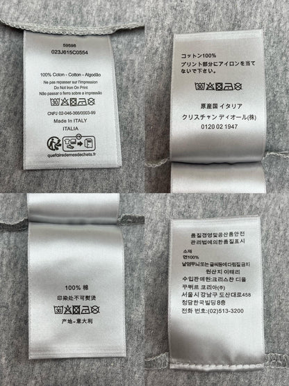 R공장 / 디올 남성 여성 그레이 반팔